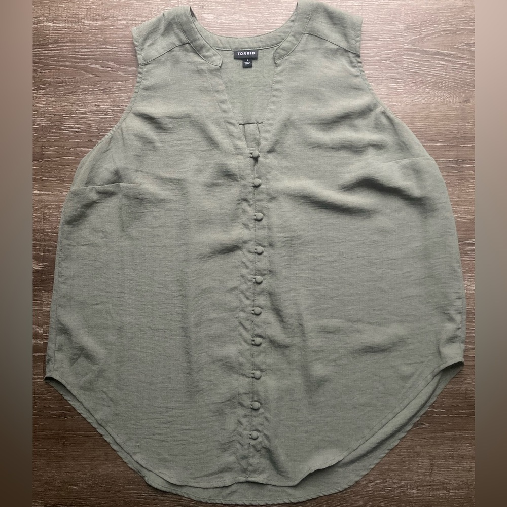 Torrid Blouse Green Size 1X